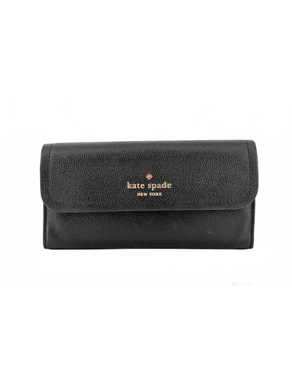 Kate Spade New York Rosie Black Large Flap Leather Wallet